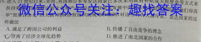 天一大联考 2022-2023学年高三考前定位考试历史