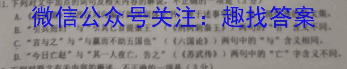 炎德英才大联考 湖南师大附中2023届模拟试卷(三)语文