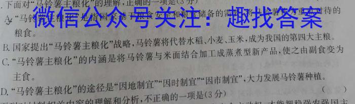 文博志鸿 2023年河北省初中毕业生升学文化课模拟考试(状元卷二)语文