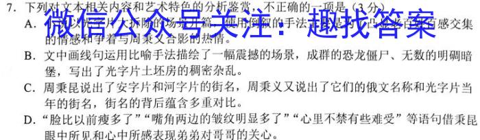 C20教育联盟2023年安徽省中考“最后一卷”语文