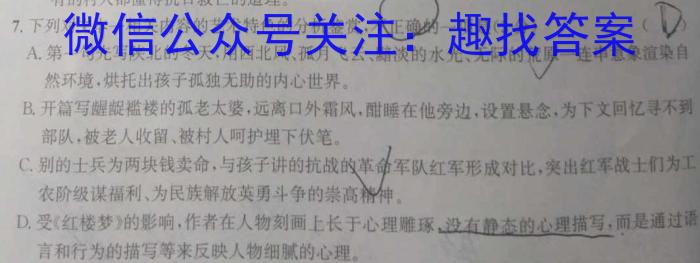 文博志鸿 2023年河北省初中毕业生升学文化课模拟考试(状元卷二)语文