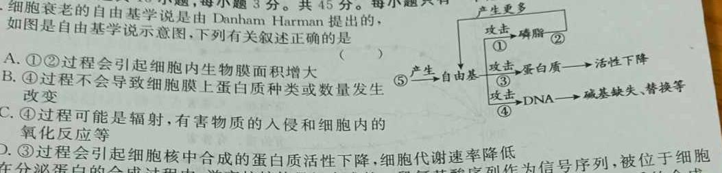 广西省钦州市2023年春季学期高二期末教学质量监测(23-567B)生物