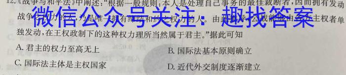 安徽省巢湖市2022-2023学年度八年级第二学期期末教学质量检测历史