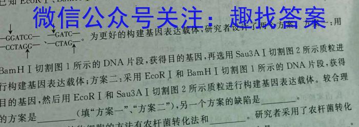 2024-2023学年湛江市区域高二联考(23-501B)生物