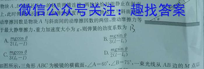 百师联盟2023届高三二轮复习联考(三)新高考卷物理`