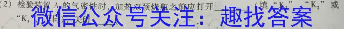 陕西省2023年九年级教学质量检测A（黑色◇）化学