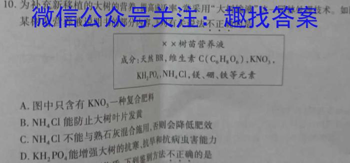 T3·2023年陕西省初中学业水平考试模拟试卷化学