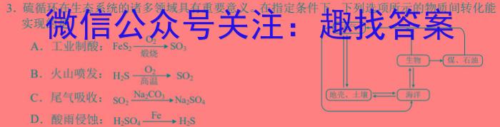 2023年湖州市2024学年高一第二学期期末调研测试卷(6月)化学