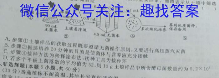 衡中同卷 2024-2023学年度下学期高三年级一模考试数学