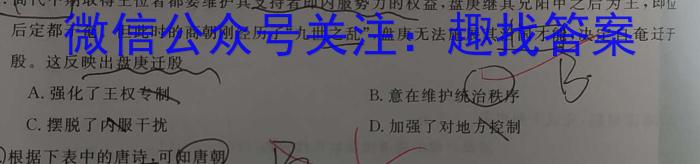 广西省2023年春季期高二年级期末教学质量监测(23-540B)历史