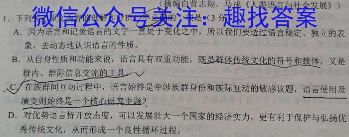2023年河北大联考高三年级5月联考（517C·HEB）语文