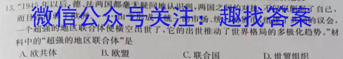 炎德英才大联考 长郡中学2023年上学期高二期末考试历史