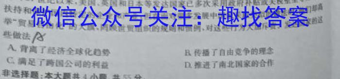 天一大联考2022-2023学年高二年级阶段性测试（四）政治试卷d答案