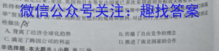 2023普通高等学校招生全国统一考试·名师原创调研仿真模拟卷(二)历史