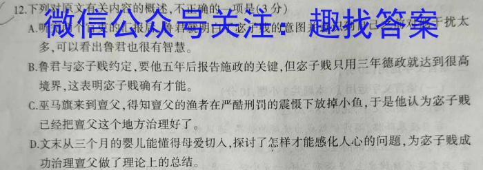 2023年普通高等学校招生全国统一考试精品预测卷(二)语文