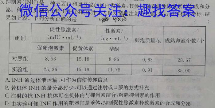 安徽省2022-2023学年度七年级下期末监测（6月）数学