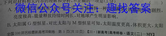 2023年新高考全国Ⅱ卷数学高考真题文档版（含答案）语文