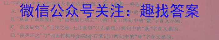 凉山州2023年初中学业水平暨高中阶段学校招生考试语文