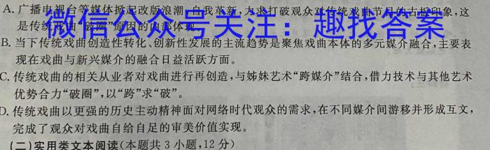 2023年昆明一中、银川一中高三联合考试二模(5月)(新教材)语文