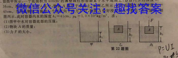 河南省2022~2023年度下学年高二年级第三次联考(23-500B)物理`