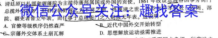 浙江省新阵地教育联盟2024届高二年级下学期第一次联考历史试卷