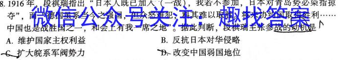 山西省平遥县2023年九年级五月教学质量监测历史