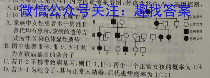 江西省2024年学业水平模拟考试（7L R）数学