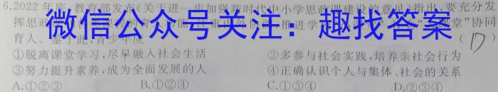 安徽省2025届七年级下学期教学评价三地理.