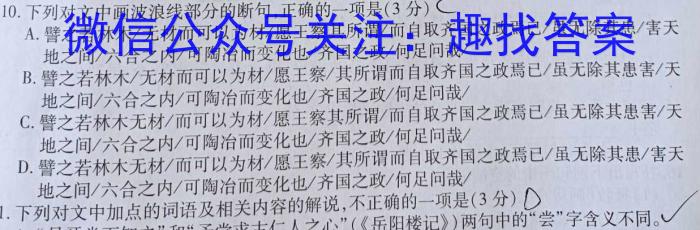 安徽省合肥八中2023届保温卷(5月)语文