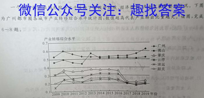 云南师大附中(贵州卷)2023届高考适应性月考卷(黑白白黑黑黑白)地理h