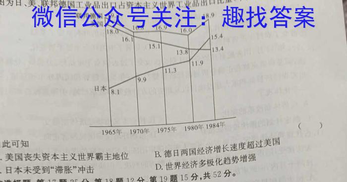 江西省2022-2023学年度九年级阶段性练习（七）历史