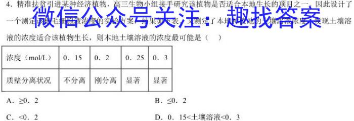 陕西学林教育 2022~2023学年度第二学期八年级期末调研试题(卷)生物