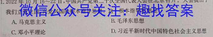 2023届陕西省九年级教学质量检测(△)地理.