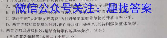 2023年先知冲刺猜想卷 老高考(四)语文