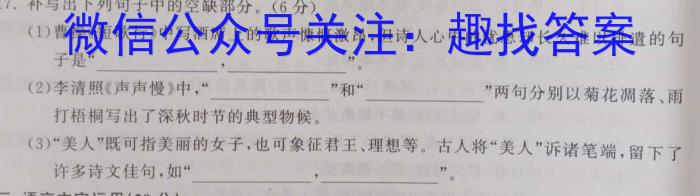 安徽省芜湖市南陵县2022-2023学年度八年级第二学期义务教育学校期末考试语文