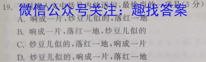 皖智教育 安徽第一卷·2023年八年级学业水平考试信息交流试卷(九)语文