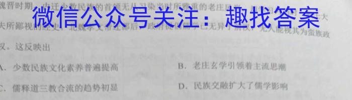 陕西省2023年九年级教学质量检测B（☆五角星）历史