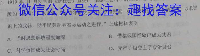 2023年陕西省初中学业水平考试信息卷(C)历史