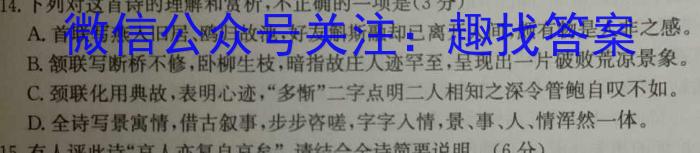 北京大教育2023年高考全国卷考前冲刺演练密卷(一)语文