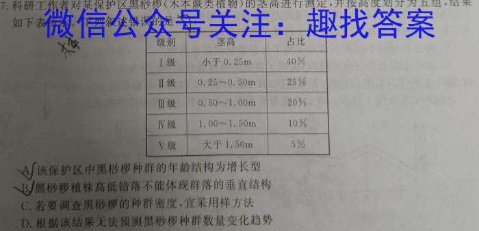 大通县朔山中学2023-2024学年度高一第二学期第三次阶段检测(241904Z)数学