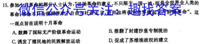 安徽省2023年七年级第七次同步达标自主练习历史