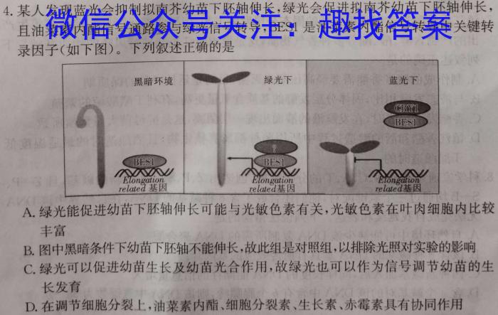 安徽第一卷·2022-2023学年安徽省七年级教学质量检测(八)生物