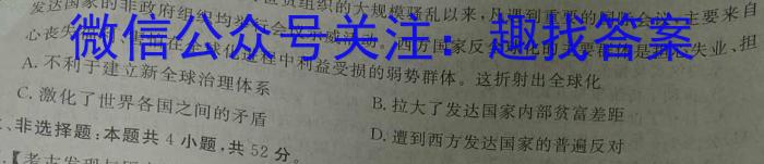 天一大联考·皖豫名校联盟2022-2023学年(下)高二年级阶段性测试(期末)历史