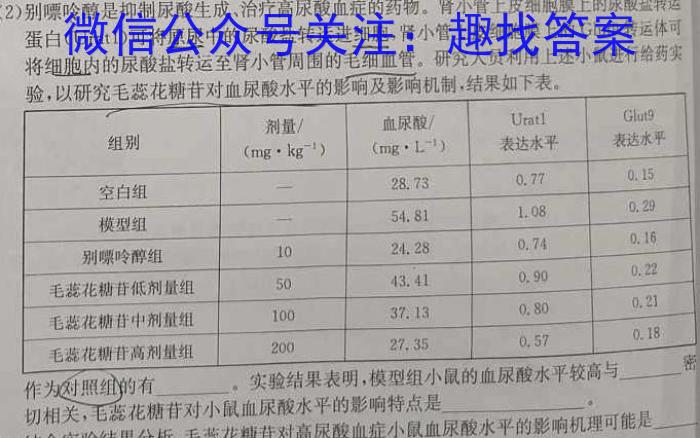 陕西省咸阳市兴平市2022-2023学年度七年级第二学期期末质量监测生物