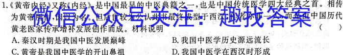 2023年陕西省初中学业水平考试信心提升卷历史