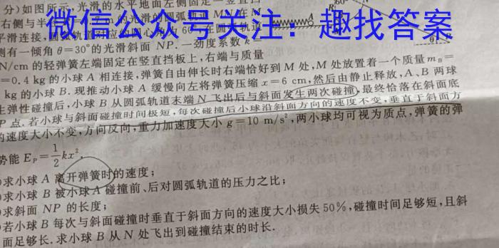 2023年河北省初中毕业升学仿真模拟考试(二)(23-CZ180c)物理`