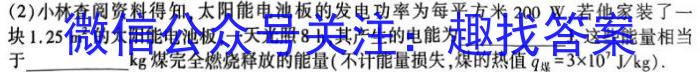 安徽省2023年中考导航总复习三轮模拟（二）f物理