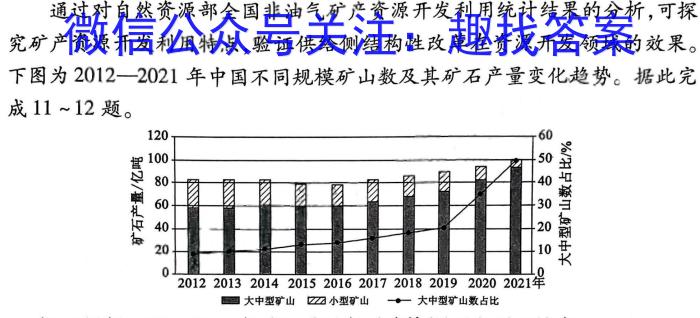 运城中学2022-2023初三年级中考考前模拟考试(四)4(2023.6.17)地理.