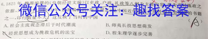 安徽省凤台片区2023年九年级第三次中考模拟调研历史