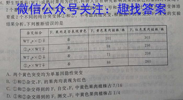 衡水金卷先享题2023-2024年高三一轮周测卷5数学